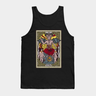 The Devil Tarot Card Gift I Satanic Occult Baphomet print Tank Top